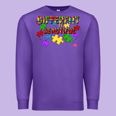 Different Is Beautiful Premium Sweatshirt Designed By Jahusdesignshop