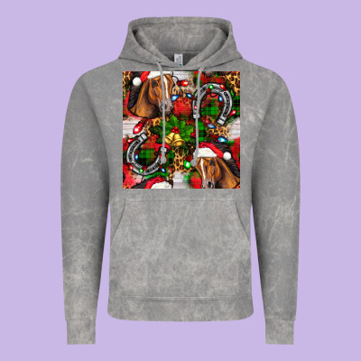 Christmas Horse Leopard Vintage Hoodie Designed By Fadigitalartstudio
