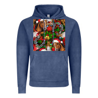 Vintage Denim christmas horse leopard Vintage Hoodie - FaDigitalArtStudio