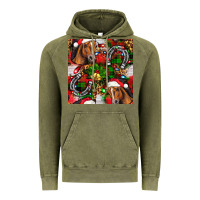 Vintage Olive christmas horse leopard Vintage Hoodie - FaDigitalArtStudio