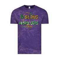 Cloud Purple Beads and bling it's' a Mardi Gras thing Vintage Tee - FaDigitalArtStudio