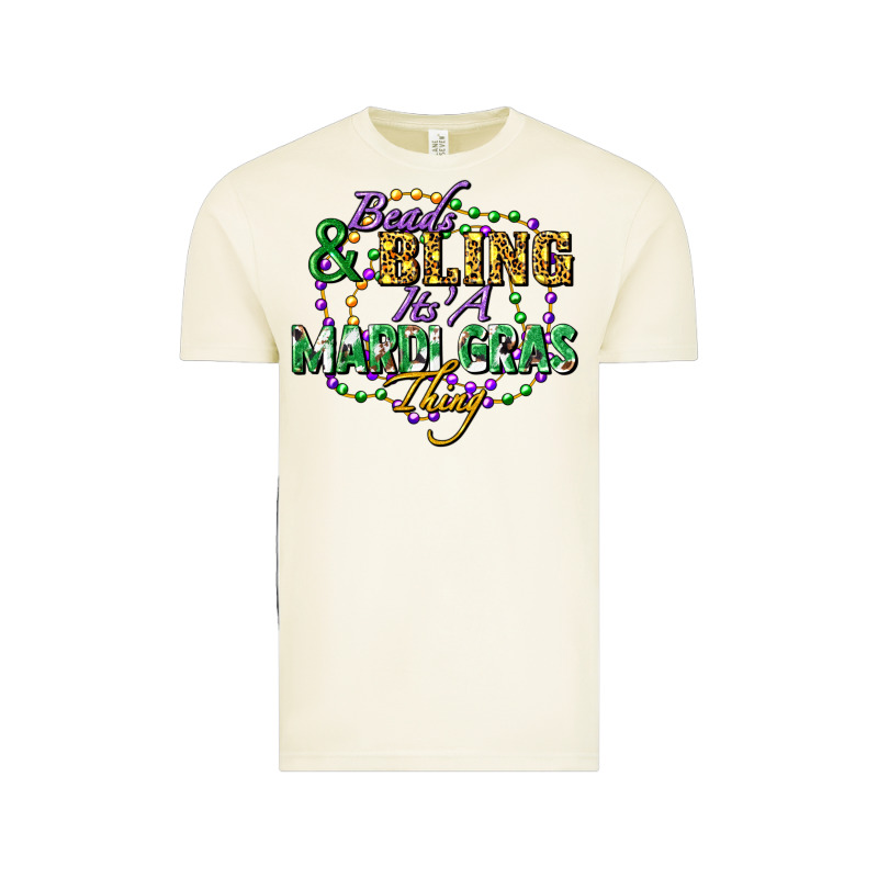 Beads And Bling It's' A Mardi Gras Thing Vintage Tee by FaDigitalArtStudio | Teevron