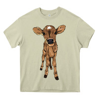 Mossy Baby cow Heavy Core Tee - HowdyJamesFarm