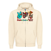 Sandshell peace love dia de los muertos Zipper Hoodie - AdoDesignShop