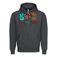 Smoke peace love dia de los muertos Zipper Hoodie - AdoDesignShop