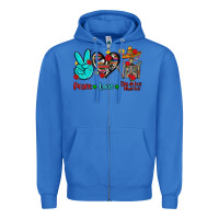 True Royal peace love dia de los muertos Zipper Hoodie - AdoDesignShop