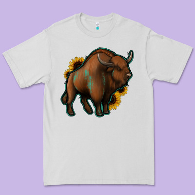 Western  Bison Premium Tee Designed By Jasminsmagicworld
