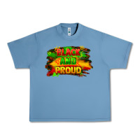 Pebble Blue black and proud Urban Heavy Tee - FaDigitalArtStudio
