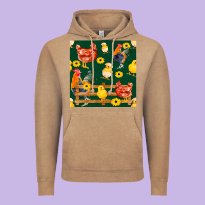Farm Life Seamless Pattern Vintage Hoodie Designed By Fadigitalartstudio