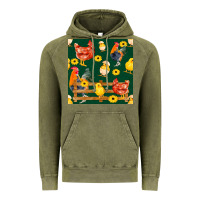 Vintage Olive farm life seamless pattern Vintage Hoodie - FaDigitalArtStudio