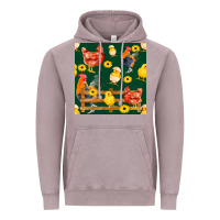 Vintage Zinc farm life seamless pattern Vintage Hoodie - FaDigitalArtStudio