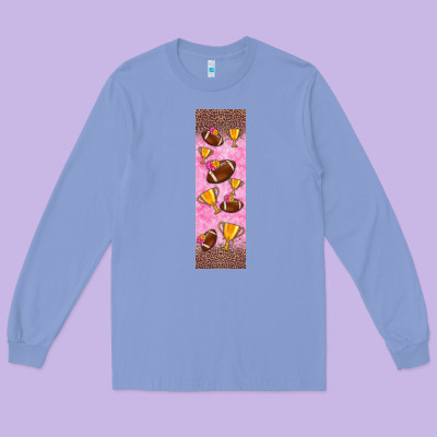 American Football With Lightning Bolt  Pen Wrap Long Sleeve Tee Designed By Bundleandbundleshop