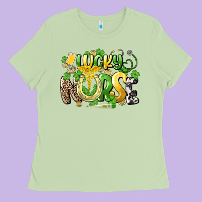 Lucky Nurse St. Patrick's Ladies Tee Designed By Howdyjamesfarm