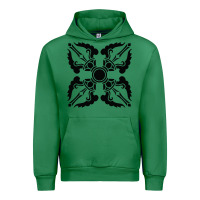 Emerald trippy psychedelic rave sacred geometry Urban Hoodie - DesigneFamous