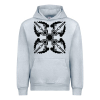 Heather Grey trippy psychedelic rave sacred geometry Urban Hoodie - DesigneFamous