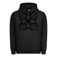 Pigment Black trippy psychedelic rave sacred geometry Urban Hoodie - DesigneFamous