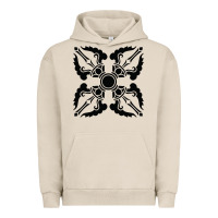 Pigment French Oak trippy psychedelic rave sacred geometry Urban Hoodie - DesigneFamous