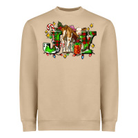 Joy With Baby Cow And Christmas Gifts Mistletoe Heavyweight Sweatshirt | Teevron