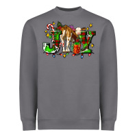 Storm joy with baby cow and christmas gifts mistletoe Heavyweight Sweatshirt - AdoDesignShop