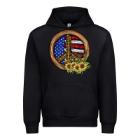 Black Peace Sign Urban Hoodie - JahusDesignShop