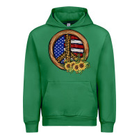 Emerald Peace Sign Urban Hoodie - JahusDesignShop