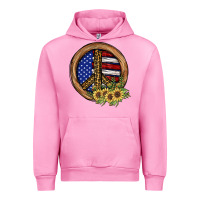 Fuchsia Pink Peace Sign Urban Hoodie - JahusDesignShop