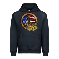 Navy Peace Sign Urban Hoodie - JahusDesignShop