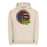 Pigment French Oak Peace Sign Urban Hoodie - JahusDesignShop