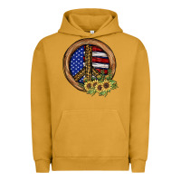 Pigment Peanut Butter Peace Sign Urban Hoodie - JahusDesignShop