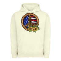 Pigment Pistachio Peace Sign Urban Hoodie - JahusDesignShop