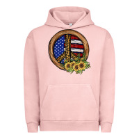 Pigment Salmon Peace Sign Urban Hoodie - JahusDesignShop