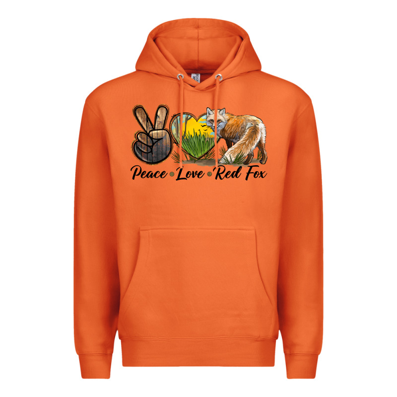 Peace Love Red Fox Premium Hoodie by LillyAllenDesigns | Teevron