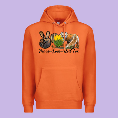 Peace Love Red Fox Premium Hoodie Designed By Lillyallendesigns