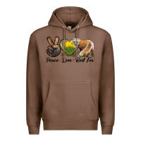 Chestnut Peace Love Red Fox Premium Hoodie - LillyAllenDesigns