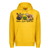 Lemon Peace Love Red Fox Premium Hoodie - LillyAllenDesigns