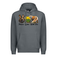 Rock Peace Love Red Fox Premium Hoodie - LillyAllenDesigns