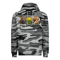 Slate Camo Peace Love Red Fox Premium Hoodie - LillyAllenDesigns