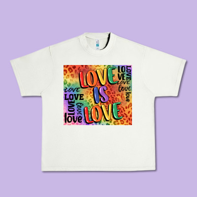 Pride Love Is Love Urban Heavy Tee Designed By Fadigitalartstudio