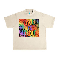 Sandshell Pride love is love Urban Heavy Tee - FaDigitalArtStudio