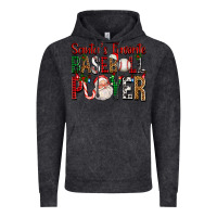 Vintage Black santa's favorite baseball player for christmas Vintage Hoodie - FaDigitalArtStudio