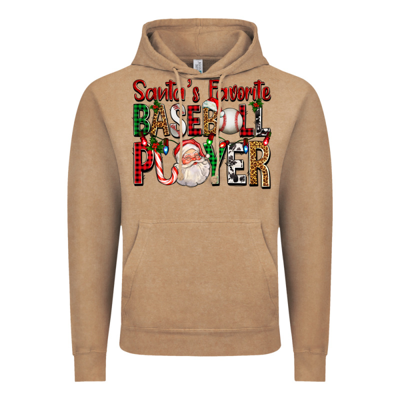 Santa's Favorite Baseball Player For Christmas Vintage Hoodie by FaDigitalArtStudio | Teevron