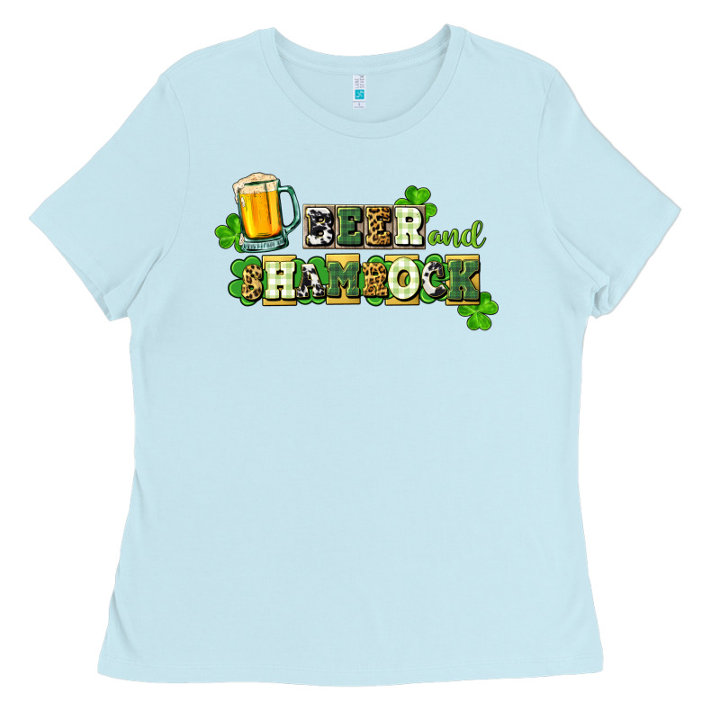 Beer And Shamrock Ladies Tee by CowGirlArtShop | Teevron