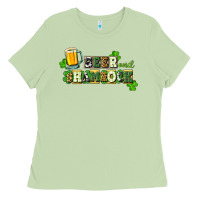 Matcha Beer and shamrock Ladies Tee - CowGirlArtShop