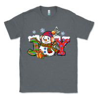 Charcoal Heather christmas joy snowman Classic Tee - CowGirlArtShop