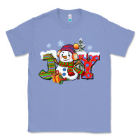 Colony Blue christmas joy snowman Classic Tee - CowGirlArtShop