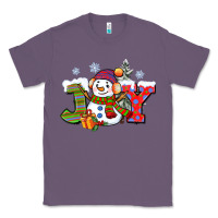 Lavender christmas joy snowman Classic Tee - CowGirlArtShop