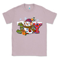 Lilac christmas joy snowman Classic Tee - CowGirlArtShop