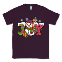 Plum christmas joy snowman Classic Tee - CowGirlArtShop