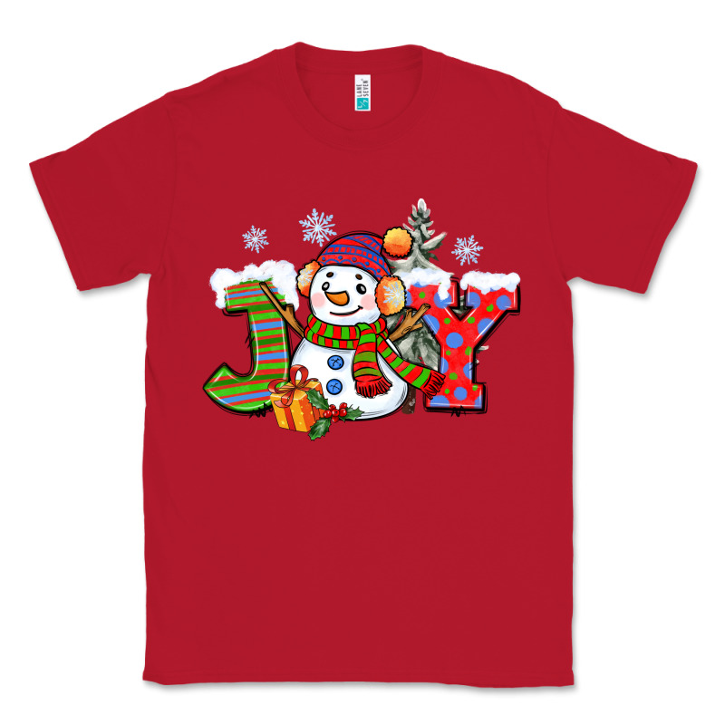 Christmas Joy Snowman Classic Tee by CowGirlArtShop | Teevron
