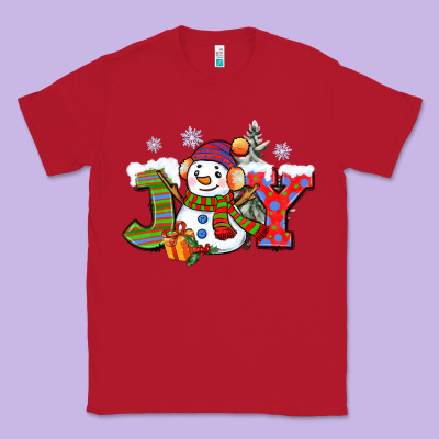 Christmas Joy Snowman Classic Tee Designed By Cowgirlartshop